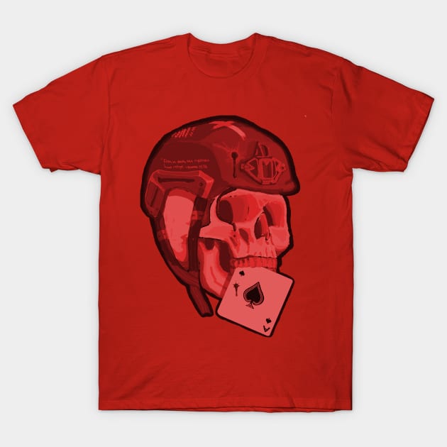 Skull (Red) T-Shirt by HazardZone